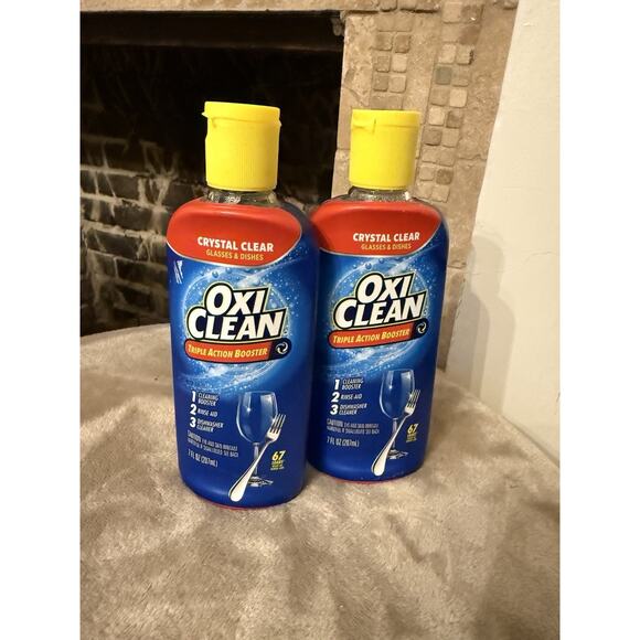 2 Pack - Oxi Clean Triple Action Booster Dishwasher Aid, 7 fl oz each Discontin. - Picture 1 of 3